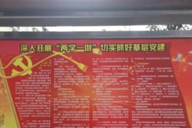 農(nóng)發(fā)行洪湖市支行升級黨建宣傳欄